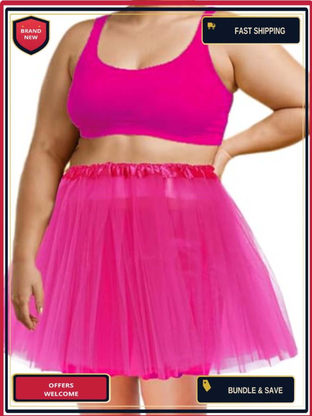 Women Plus Size 3 Layer Tulle Tutu Skirt Ballet Dance Costume Running